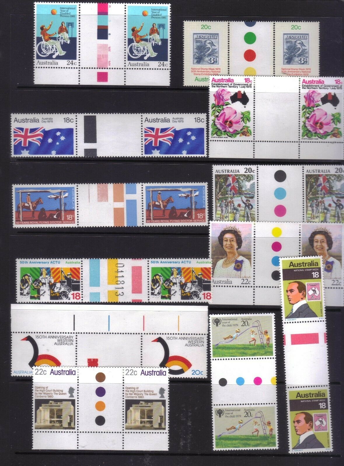 Stamps  Australia Mnh In Cutter Pairs