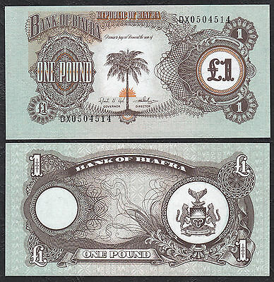 Biafra 1 Pound P 5 Unc (nd 1968-1969) Low Shipping! Combine Free!
