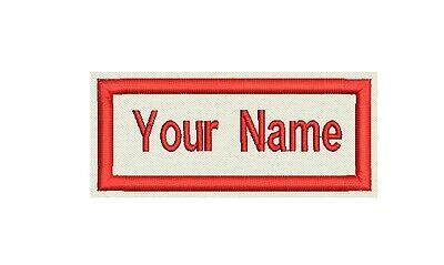 Rectangle Custom Embroidered Name Tag, Biker Patch, Badge 3.5"x1.5"